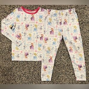 Disney Frozen Elsa Anna Olaf Cuddl Duds Long-Sleeve & Pants Pajama Set, 2T/3T